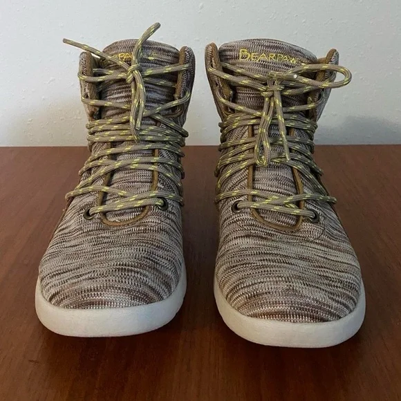 Brown and Tan Bearpaw Mid-top Lace-up Sneaker Boots - Picture 2 of 7